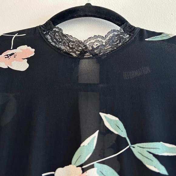 Reformation - Cocktail Dress, Size 0, floral pattern with lace - Picture 8 of 9